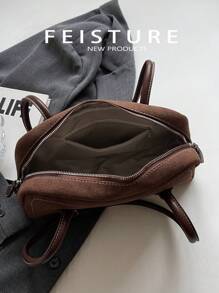 1 pieza Bolso de bolos vintage FEISTURE con acabado mate, bolso para el hombro/debajo del brazo, adecuado para compras, citas, regalos para mujeres, adolescentes, estudiantes universitarios y trabajadores de oficina, bolso vintage inspirado en el estilo retro para mujeres