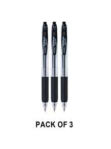 12pcs Black Retractable Ballpoint Pen Set, High-Quality Transparent Pen With CS Tip, Quick-Drying, Large Capacity, 0.5mm Suitable For Middle School Students, Office, Smooth Writing