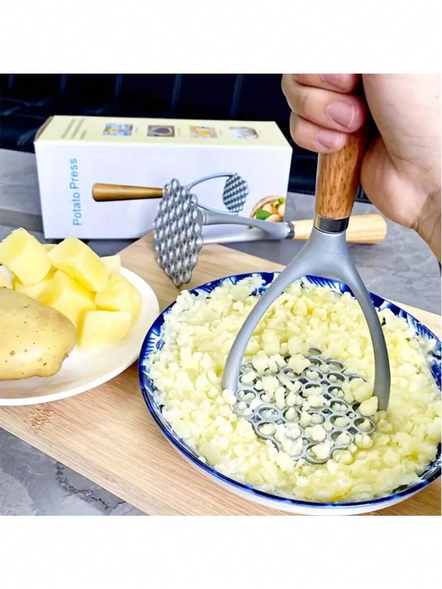 1pc, Premium Aluminum Alloy Potato Masher Effortless Fruit And
