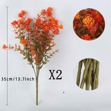 1pc/2pcs Artificial Plants Bouquet With Eucalyptus Leaves, Leaves, Lavender, Simulated Fall Leaf Fake Plants, Used For Diy Flower Wall, Scene Layout, Living Room And Bedroom Vase Flower Arrangement, Wedding, Party, Home Decoration, Desk Stuffing.Halloween Decoration Autumn Leaf Harvest Thanksgiving Christmas Supplies, Home Decor,Table Decor,Farmhouse Decor,Fall Autumn Decor Christmas Decorations Room Decor - Style a - View 19