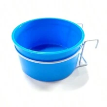 Caneca Plástica Comedouro Pássaros Suporte Arame 500 Ml