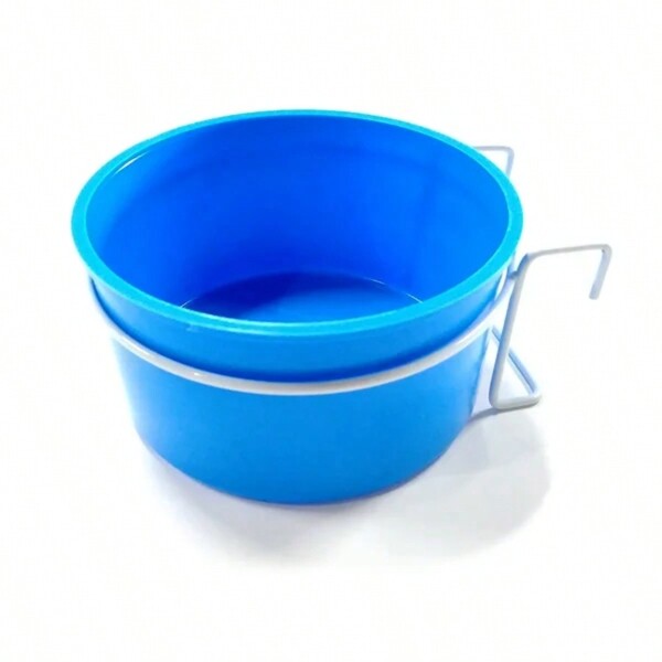 Caneca Plástica Comedouro Pássaros Suporte Arame 500 Ml