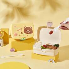 Kawaii Bear And Rabbit Lunch Box With Cutlery For Kids Sandwich Snack - NGẪU NHIÊN - Xem 6