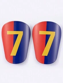 1 Pair Mini Master Football Numeric Pattern Thick Leg Shin Guards Adult Protective Pads - Multicolor - View 4