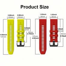 1 件男女通用简约硅胶表带，兼容 Garmin Fenix 7 7X Tactix Delta 7 Pro D2 Bravo Charlie Quatix 3 Descent MK1 MK2 MK2i Enduro 2，26 毫米快速释放，厚扣，适用于 Fenix 6X Pro 5X Plus Fenix 3 3HR，智能手表配件 - 黑色 - 查看 6