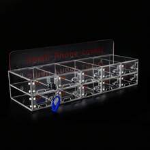 10 Slots Acrylic Cell Phone Locker Cell Phones Storage Cabinet For Office School - Clear - View 1