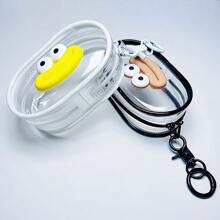 1pc Portable Mini Colorful Transparent Zipper Storage Pouch, Cute Cartoon Pattern Design, Multi-Functional Jewelry Organizer Bag For Earphones, Cables, Lipsticks, Keychains, Rings, Small Accessories, Travel Accessory Travel Essentials Holiday Essentials Bag,Room Decor, Bags,Makeup Bag,Vanity,Travel,Make Up Bag,Travel Essentials,Organizer,Storage,Travel Essential,Makeup Organizer,Makeup Bags,Make Up Organizer,Organiser,Toiletry Bag,Desk Organiser,Cosmetic Bag,Makeup Pouch,Make Up Organize,Vanity Accessories,Make Up Pouch,Make Up Bags