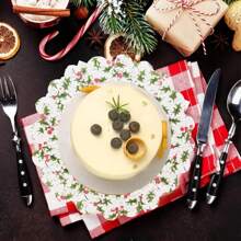 100 Stücke grüne Blatt Papier Spitze Deckchen runde Tischsets für Tische dekorativ, Einweg Deckchen Papier Pad Großpackung für Hochzeit, Geburtstag, Kuchen, Desserts, Geschirr Essen Party Dekoration Basteln