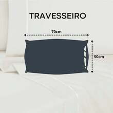 Basic Ponto Palito Percale 400 Thread Count Queen 3-Piece Sheet Set - Max Decor - 米色 - 查看 3