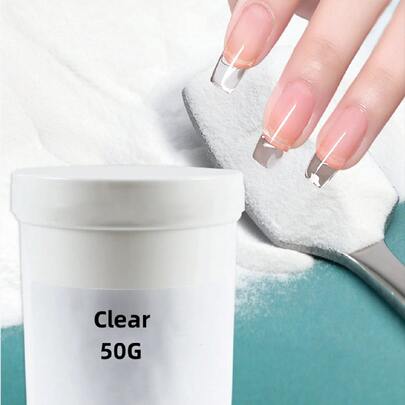50克/包 白色丙烯酸粉和丙烯酸雕刻浸粉，家用沙龙DIY美甲用品 丙烯酸按压式美甲片
