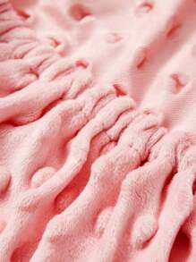 Falda de cuna de bebé con texto bordado personalizable, relleno de felpa suave y cálido para cuna de bebé, falda de cuna texturizada hecha a pedido, decoraciones de baby shower y regalos familiares, regalos de invierno, regalos de vuelta a la escuela, regalos del Día de San Valentín para niño o niña - Rosa - Ver 6