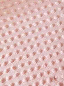 Falda de cuna de bebé con texto bordado personalizable, relleno de felpa suave y cálido para cuna de bebé, falda de cuna texturizada hecha a pedido, decoraciones de baby shower y regalos familiares, regalos de invierno, regalos de vuelta a la escuela, regalos del Día de San Valentín para niño o niña - Rosa - Ver 3