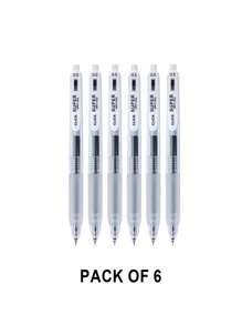 12pcs Black Retractable Ballpoint Pen Set, High-Quality Transparent Pen With CS Tip, Quick-Drying, Large Capacity, 0.5mm Suitable For Middle School Students, Office, Smooth Writing