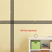 مجموعة من 6 شرائط أكريليك طويلة مزينة بالزخارف السوداء والذهبية والفضية، خطوط زخرفية بسيطة، متوفرة بألوان متعددة، ملصقات حائط إبداعية. لا تبهت، سهلة الصيانة، تفتح مشاهد أكثر وتكسر قيود المساحة. الجانب الخلفي لاصق ذاتي والجانب الأمامي به غشاء واقي لحماية أفضل، مما يجعل جودة المنتج أكثر ضمانًا، ملصقات، ملصقات حائط، ملصقات فينيل لديكورات المنزل، عناصر ديكور الربيع تنعش منزلك، ملصقات ديكور رامة هدايا عيد الميلاد والتخرج