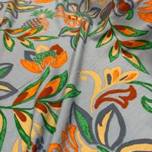 Printed Viscose Fabric Maxi Floral Collection 1.45m For Clothing - Per Meter - 青碧色 - 查看 4