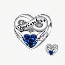 12-Month/Birthstone Series Plated Silver Beads Perfect For Diy Bracelet/Necklace Women's Jewelry Making - Love - View 3