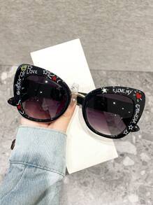 Lunettes de mode surdimensionnées à œil de chat pour femmes, lunettes décoratives pour le style de rue et les accessoires de fête de plage. pour les vacances d'été à la plage, en extérieur et en voyage.