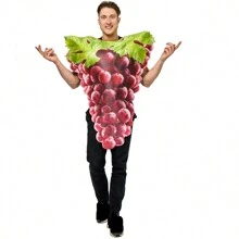 Men Cosplay Grape Costume - Purple - View 3