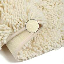 超细纤维浴室地毯，长绒地毯 50x80 厘米，马桶垫，柔软防滑。家居浴室装饰 地毯 户外地毯 门垫 秋季装饰 浴室配件 返校季 玄关装饰 - 米色 - 查看 4