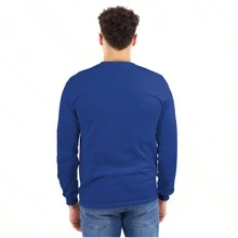 Alpha Dog Slush Puppie 80s Logo Long Sleeve TShirt Men - Royal - View 2