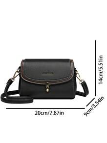 Túi xách nữ kiểu retro màu trơn mới năm 2024, túi đeo chéo cao cấp dành cho nữ, ví da mềm chất lượng cao dành cho nữ. - màu đen - Xem 6