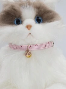 Phụ kiện vòng cổ cho chó/mèo dễ thương - Ý tưởng quà tặng, Vòng cổ nơ trái tim màu hồng - Hồng - Xem 8