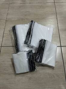 Saco Ziper Preto 20x30cm Fosco Para Roupa com 50 Unidades