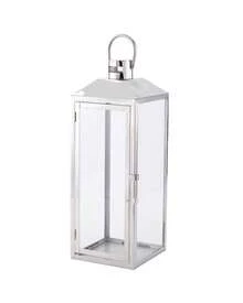 Oversized Silvertone Lantern - Metallic - View 2