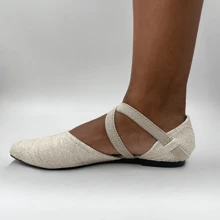 Women Flat Sandals - 米色 - 查看 4