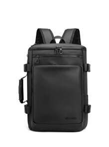 Men's Business Casual Backpack Waterproof Travel Bag Backpack - màu đen - Xem 3