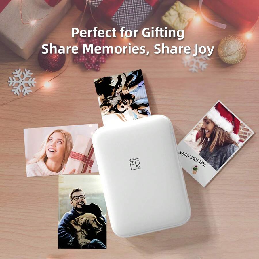 HPRT MT53 A Mini High-Definition Wireless Portable Photo Printer That Can Be Directly Connected To A Mobile Phone. It Supports Color High-Definition Restoration And Is Compatible With IOS/Android Devices. It Uses ZINK Printing Technology And Can Also Print High-Definition Restorations Of Videos For VR. It Is Convenient To Carry Around For Easy Printing Of 3-Inch Photos. - 白色 - 查看 1