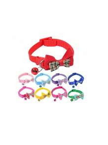 Collares reflejantes para mascotas (gatos y perros) con lazo ajustable en forma de campana, correa universal