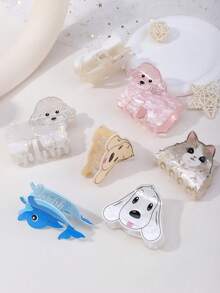 1 kẹp tóc hình động vật dễ thương bằng Acrylic cỡ trung bình - Nhiều màu - Xem 6