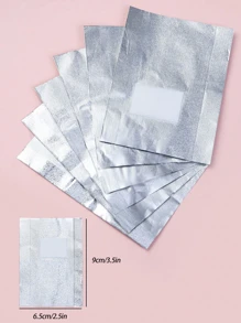 20/50/100/200Pcs Nail Art Soak Off Foil, Aluminum Foil Wraps With Pad, Nail Polish Removal Tool Metal Cuticle Peeler Remover Tool Nail Polish Gel Remover Soak Off Caps