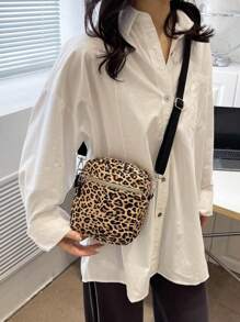 Fashionable Leopard Print Casual Women Shoulder Bag, Multifunctional Phone Pouch & Crossbody Bag, Leopard Print Cheetah Bag For Women Leopard Comeback