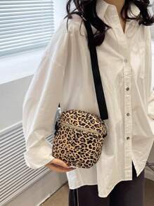 Fashionable Leopard Print Casual Women Shoulder Bag, Multifunctional Phone Pouch & Crossbody Bag, Leopard Print Cheetah Bag For Women Leopard Comeback