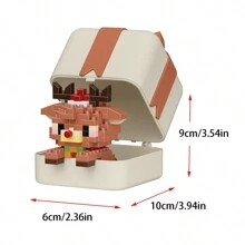 圣诞装饰 1pc 拼接圣诞积木 圣诞老人 圣诞星星 圣诞苹果 圣诞驯鹿 圣诞雪人 圣诞企鹅 创意拼装积木玩具模型 家居办公室桌面摆件 圣诞节情人节母亲节生日礼物 增强动手能力 缓解压力