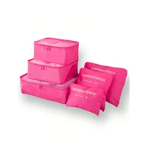 Organizer Toiletry Bag Suitcase Kit 6 Practical Look Clothes Travel - 玫紅色 - 查看 1