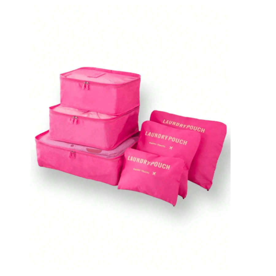 Organizador Necessaire Mala Kit 6 Pratico Look Roupas Viagem