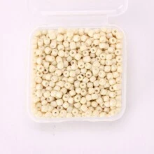 1 盒玻璃纯色种子珠 3 毫米约 800 颗多色烤漆串珠材料 DIY 手链项链耳环配件