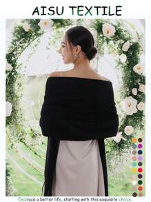 1pc Women's Scarf Pashmina Shawls And Wraps For Evening Dress Bridesmaid Wedding Bridal Winter Warm Long Large Scarves - Multicolor - View 14