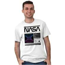 Retro  Deep Space Exploration Graphic T Shirt - White - View 1