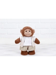 Jungle Bear 20 Cm For Boys (Monkey) - For Niches And Decorations - 米色格紋 - 查看 2