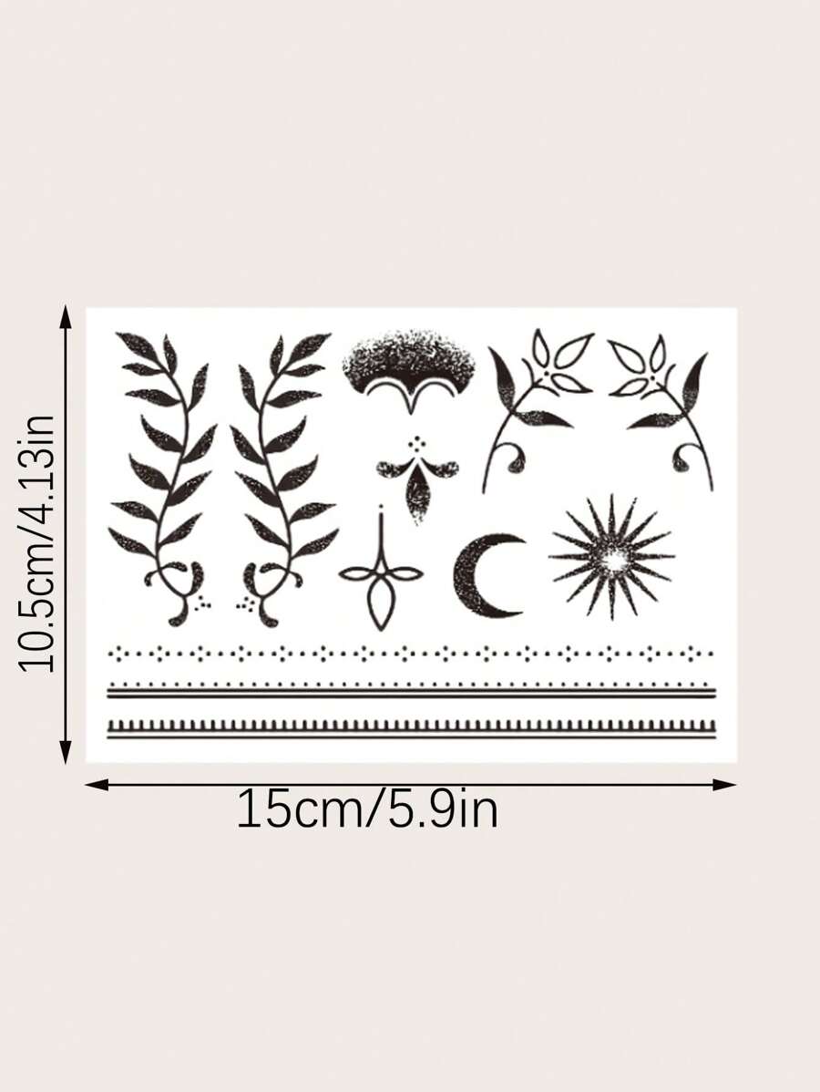 INKARTLINK Tatouage Technologie, 1 Feuille Tatouage SemiPermanent Moyen, Tatouage Temporaire