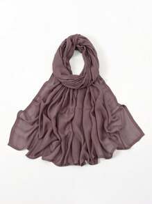 1 Khăn trùm đầu bằng vải viscose trơn màu cỡ nhỏ dành cho nữ, khăn trùm đầu mềm mại viền rộng dành cho người Hồi giáo, khăn choàng che mặt đa năng chống nắng, khăn trùm đầu Hijab, thích hợp để mặc hàng ngày cho trang phục - Khăn trùm đầu rộng vành nhỏ - Xem 18