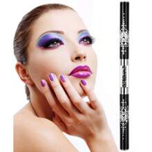 1pc Dual-Ended Nail Art Design Brush, Rhinestone Handle, UV Gel Nail Brush, Professional Nail Tool, Polygel Brush And Picker, Dual-Ended 2-In-1 Stainless Steel Gel Nail Brush, Polygel Cutter Tool, Suitable For Polygel, UV Gel, Acrylic Nails, Extension Gel, Quick Builder Gel, Home And Professional Nail Salon Use - Black - View 4