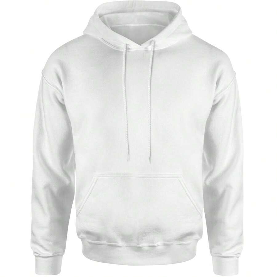 Basics - Pure & Simple Blank Apparel Adult Hoodie Sweatshirt - White - View 1