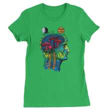 Psyche-Delic Cosmic Mushroom Head Womens T-Shirt - 凱利.格林 - 查看 1