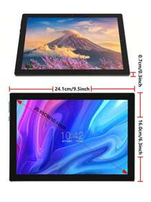 Coopers CP20 平板电脑 Android 13 平板电脑，4GB RAM 64GB ROM/RK3562 四核 2.0 Ghz 处理器/2.4G WiFi + Wi-Fi 6/2MP+5MP 双摄像头/10.1 英寸 IPS 全高清显示屏/6000mAh/支持 512GB SD 扩展/用于在线课程、阅读（无适配器） - 黑色 - 查看 8