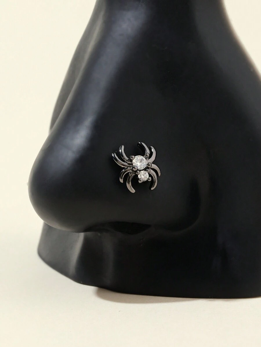 1 件万圣节蜘蛛形鼻环，适合女性日常佩戴 - 查看 1